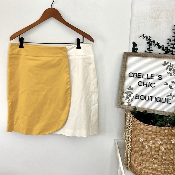 Akris Punto Colorblock Wrap Mini Skirt - Picture 1 of 8